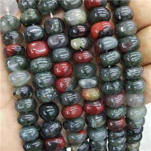 Natural African Bloodstone Beads Rondelle Square, approx 10-12mm