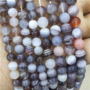 Natural Botswana Agate Beads Smooth Round, approx 8mm dia
