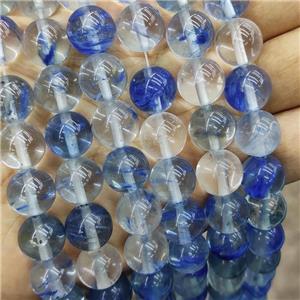 Synthetic Quartz Beads Blue Smooth Round, approx 12mm dia