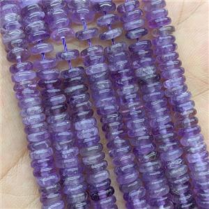 Natural Amethyst Heishi Beads Purple, approx 6mm