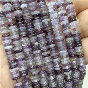 Natural Dogtooth Amethyst Heishi Beads Purple, approx 6mm