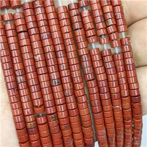 Natural Red Jasper Heishi Beads, approx 4mm
