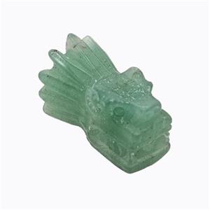 Natural Green Aventurine Dragonhead Beads Carved, approx 15-25mm