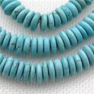 Magnesite Turquoise heishi beads, approx 2x8mm