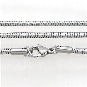 raw Stainless Steel Necklace Snake Chain, approx 3mm, 60cm length