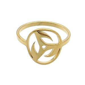 Stainless Steel Rings Gold Plated, approx 13-14mm, 18mm dia