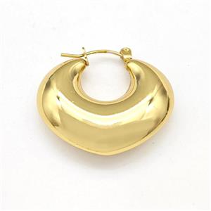 304 Stainless Steel Earring Hollow Gold Plated, approx 25-30mm