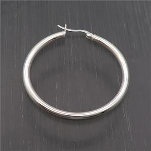 Sterling Silver Latchback Earring, approx 40mm