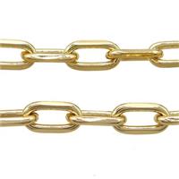 iron chain, gold plated, approx 7x13.5mm