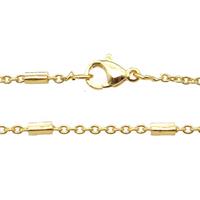 copper necklace chain, unfaded, gold plated, approx 1.6mm, 40cm length