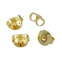 copper Earring Back Nut Unfade Gold Plated, approx 6mm