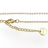 Stainless Steel Necklace Chain Gold Plated, approx 1.5mm, 38-43cm length