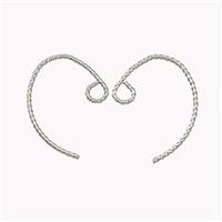 Copper Hook Earrings Platinum Plated, approx 15-20mm