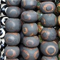 Tibetan Agate Rondelle Beads Black Eye, approx 15-20mm, 22pcs per st