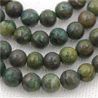 green African Chrysoprase Beads, round, approx 8mm dia