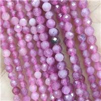 Pink Tourmaline Beads Seed Faceted Round, approx 2mm dia