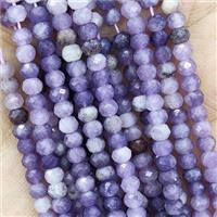 Natural Lilac Jasper Beads Faceted Rondelle, approx 4mm