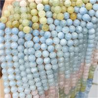 Natural Morganite Beads Multicolor Smooth Round, approx 6mm dia