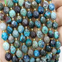 Natural Chinese Turquoise Beads Faceted Rice, approx 6-8mm