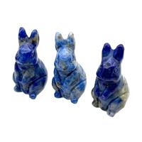 Blue Lapis Rabbit No Hole, approx 11-35mm