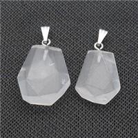Natural Clear Crystal Quartz Pendant Freeform, approx 15-25mm