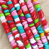 Mixed Color Lampwork Glass Chips Beads, approx 4mm