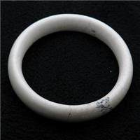 natural white Magnesite Turquoise Bangle, approx 9-15mm, 67mm dia