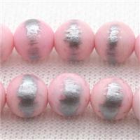 round Silvery Jade Beads, approx 8mm dia