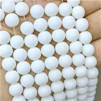 White Porcelain Beads Smooth Round, approx 16mm