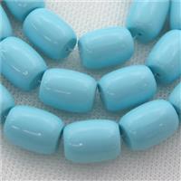 blue Synthetic Turquoiuse beads, barrel, approx 10x14mm