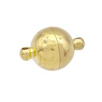 Stainless Steel Magnetic Clasp Round Ball Gold Plated, approx 10mm dia