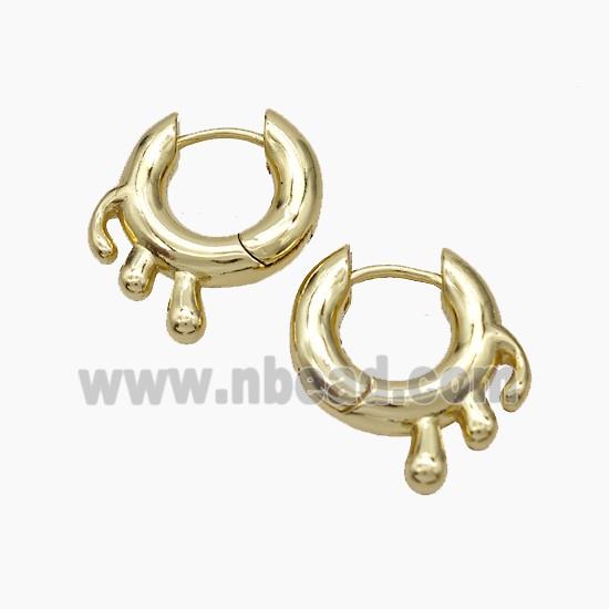 Copper Hoop Earrings Gold Plated