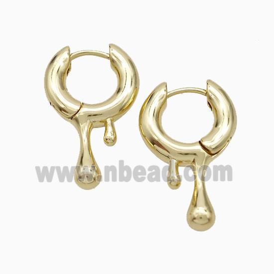 Copper Hoop Earrings Gold Plated