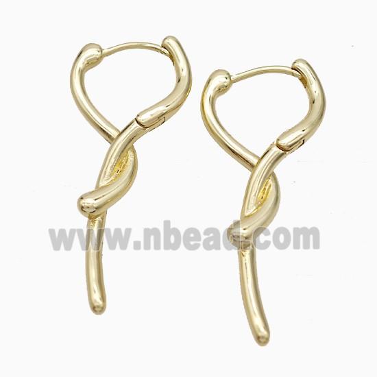 Copper Hoop Earrings Gold Plated