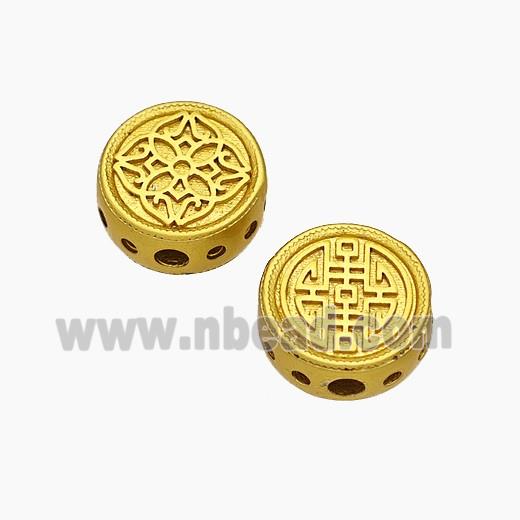 Copper Button Beads Gold Plated