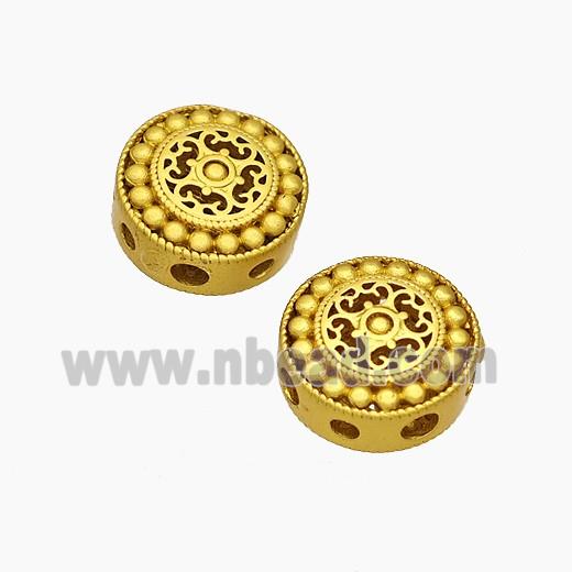 Copper Button Beads Gold Plated