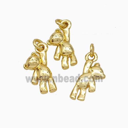 Copper Bear Pendant Gold Plated