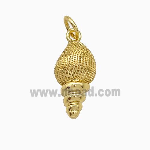 Copper Nautilus Shell Pendant Gold Plated