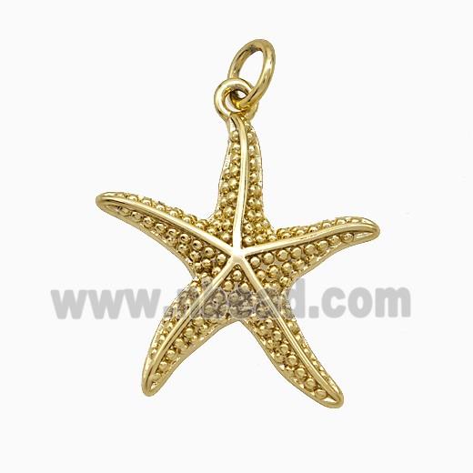 Copper Starfish Pendant Gold Plated