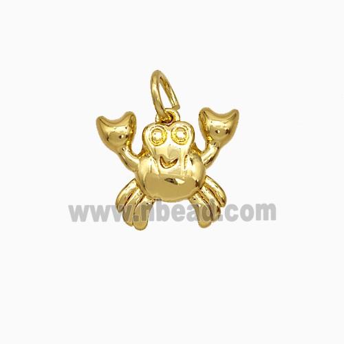 Copper Crab Pendant Gold Plated