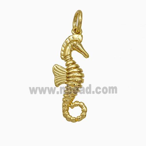 Copper Seahorse Pendant Gold Plated