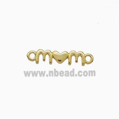 Copper Mom Connector Heart Gold Plated