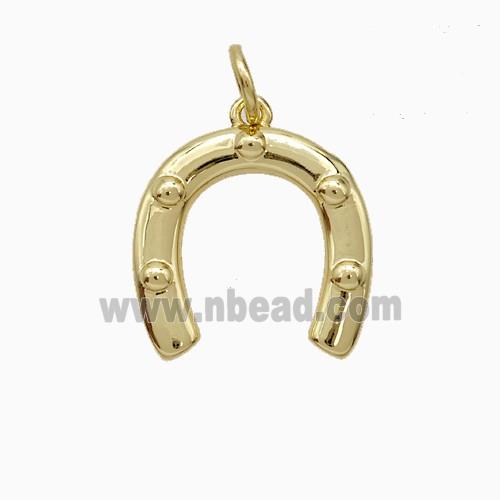 Copper Horseshoe Pendant Gold Plated