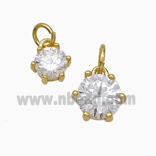 Cubic Zirconia Pendant Copper Gold Plated