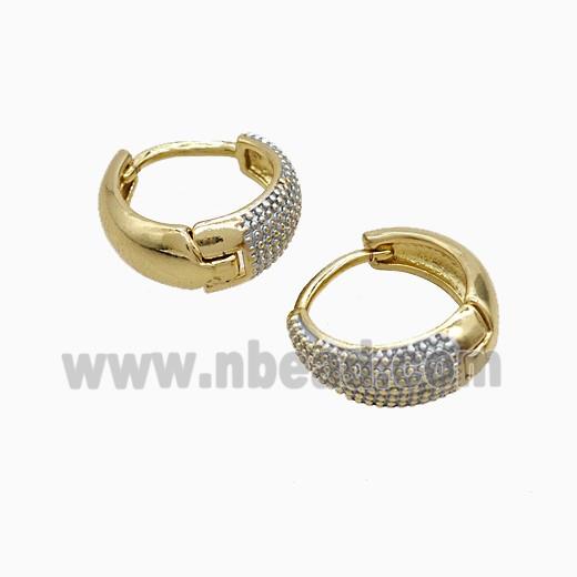 Copper Hoop Earrings Platinum Gold Plated