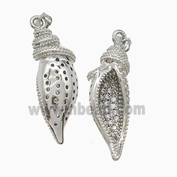 Copper Pendant Pave Zircon, Gold Plated