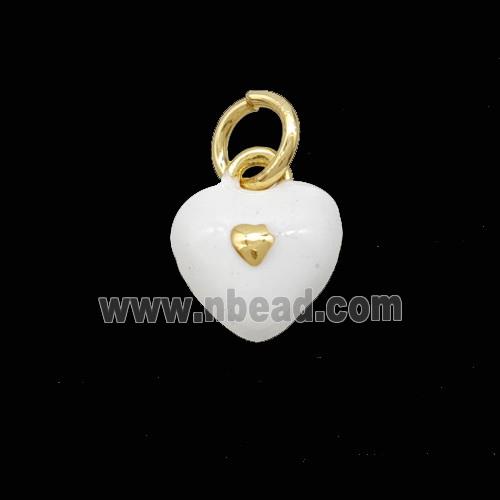 Enamel Copper Pendant, Gold Plated