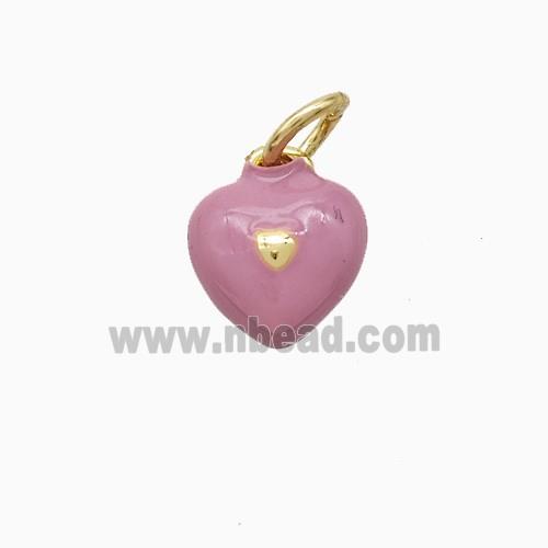 Enamel Copper Pendant, Gold Plated