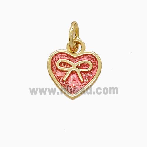 Enamel Copper Pendant, Gold Plated