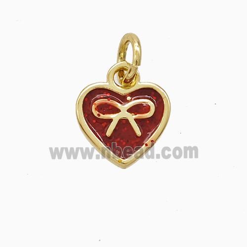 Enamel Copper Pendant, Gold Plated